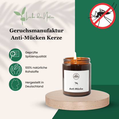 Geruchsmanufaktur Anti Mücken Kerze, geprüfte Spitzenqualität, 100% natürliche Rohstoffe, hergestellt in Deutschland